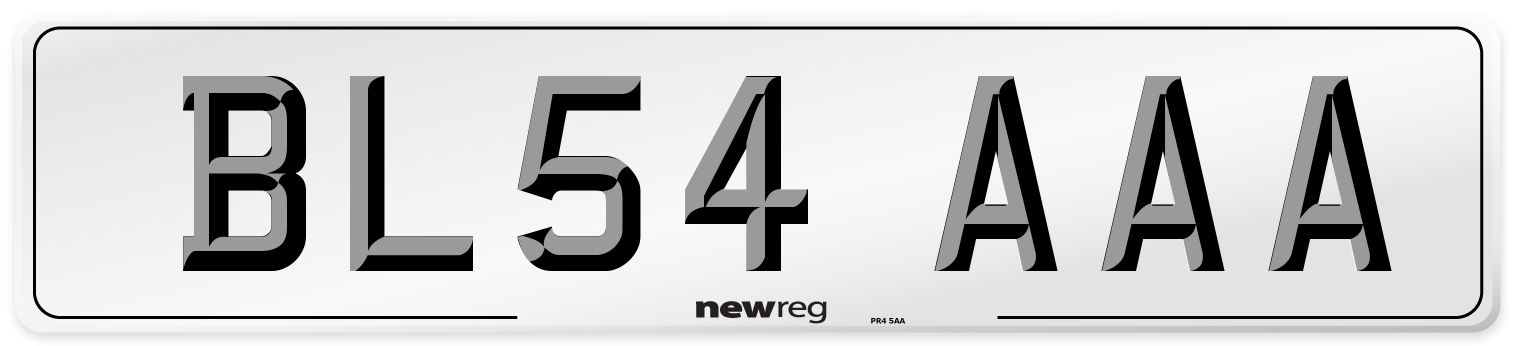 BL54 AAA Number Plate from New Reg
